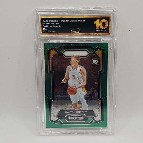 2024 Panini Prizm Draft Picks - Dalton Knecht #50 Green Prizm (RC) Graded 10 - Picture 1 of 2